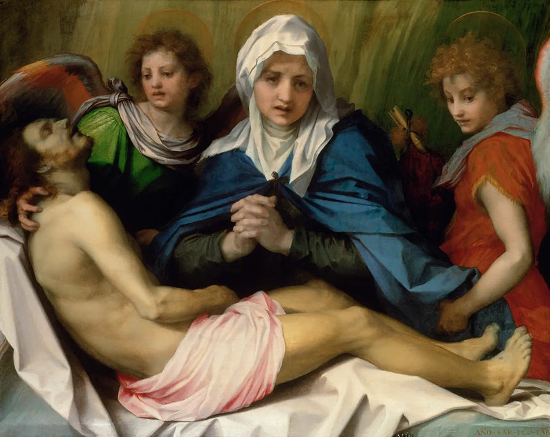 ภาพสวดมนต์บนร่างของพระคริสต์ที่สิ้นพระชนม์ - อันเดรีย เดล ซาร์โต