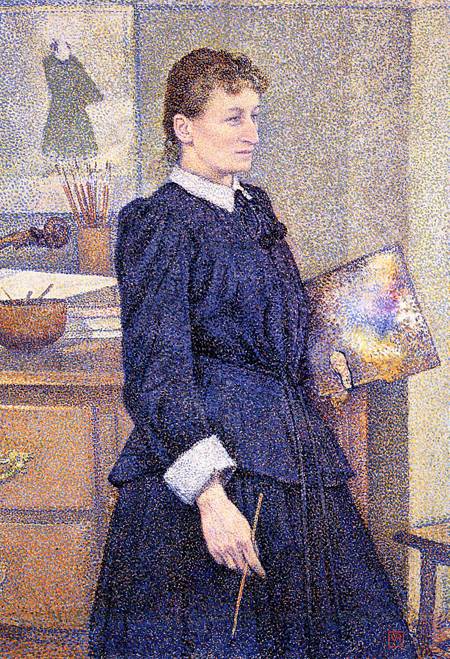 Anna Boch ในสตูดิโอของเธอ, 1893 - Théodore van Rysselberghe