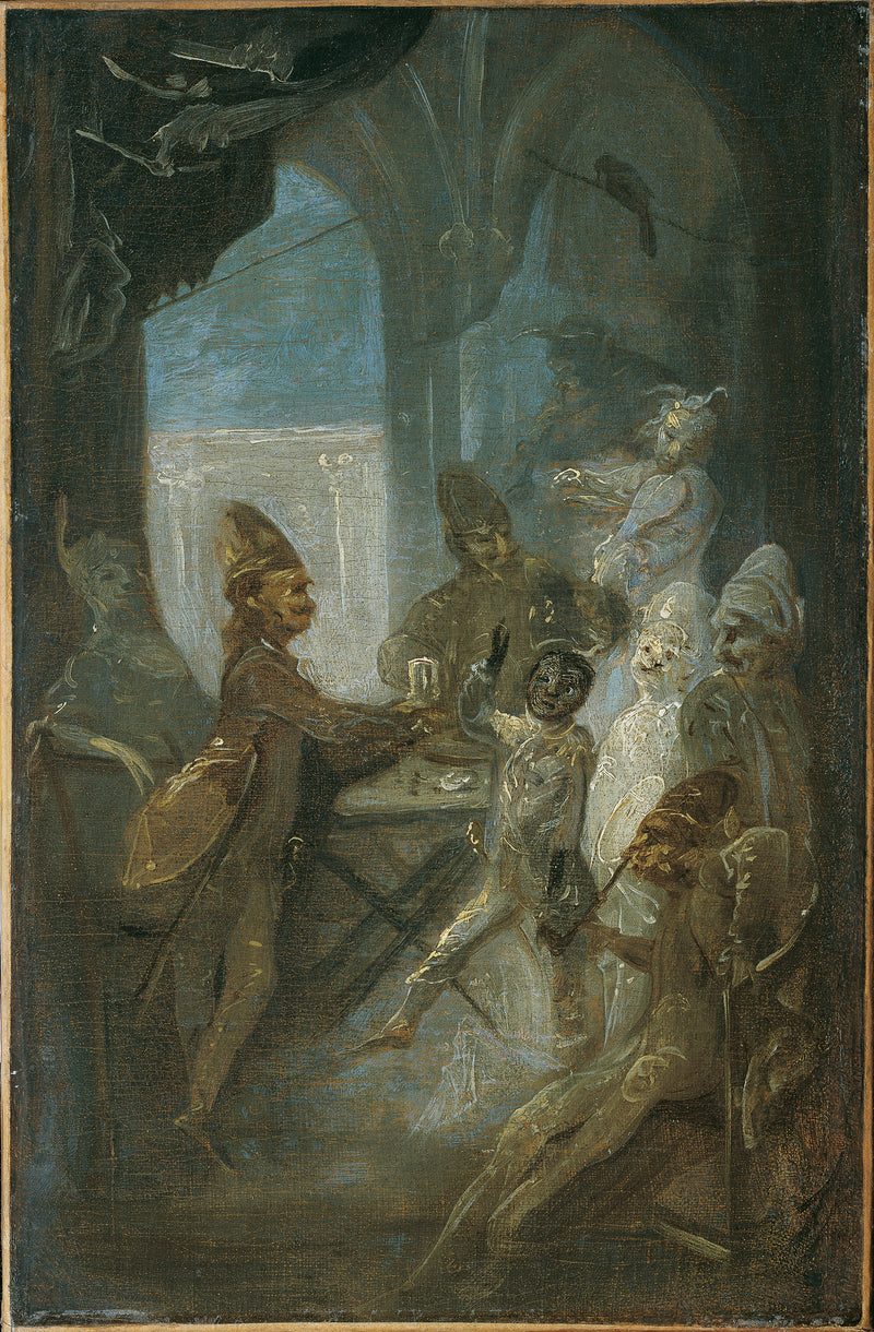 Scène de théâtre (Des soldats jouant des enfants ?) - Franz Anton Maulbertsch