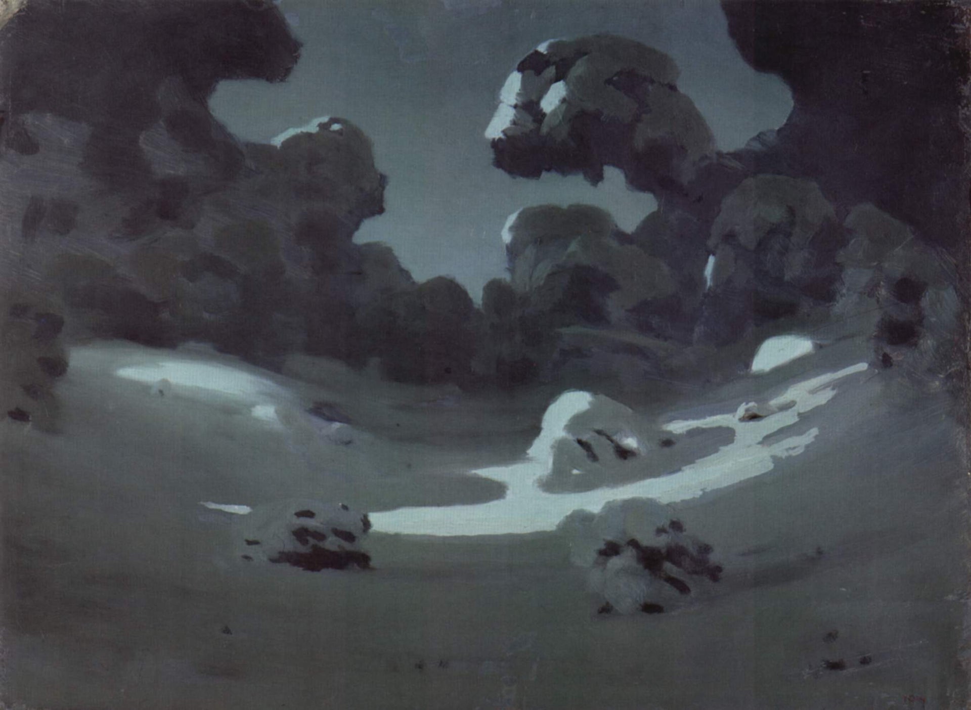 Taches de lune dans une forêt en hiver de Arkhip Kuindzhi