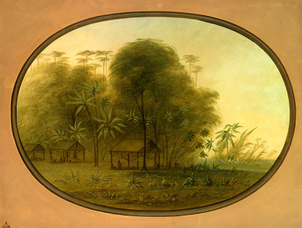Village d'Arowak - George Catlin