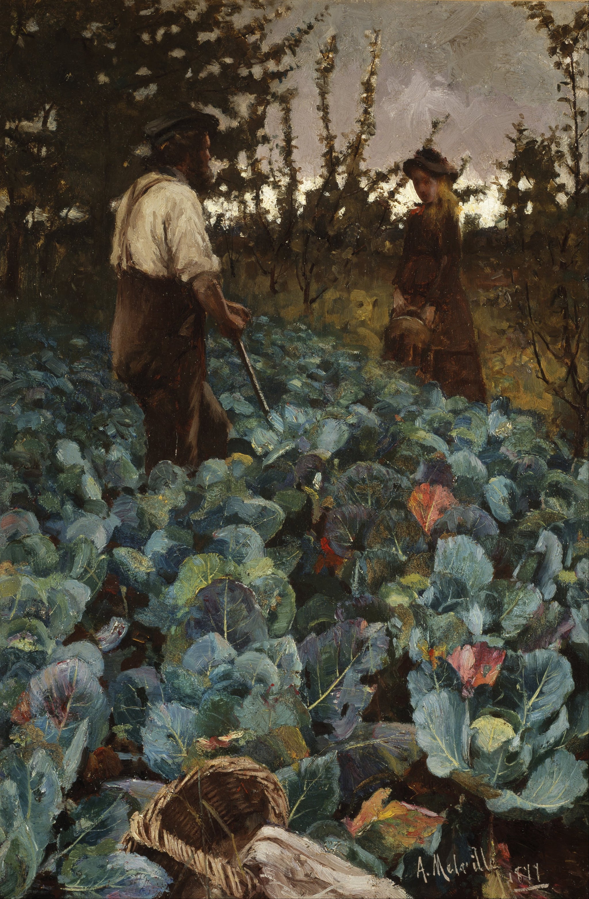 Le Jardin de choux, Arthur Melville, 1877, peinture à l’huile