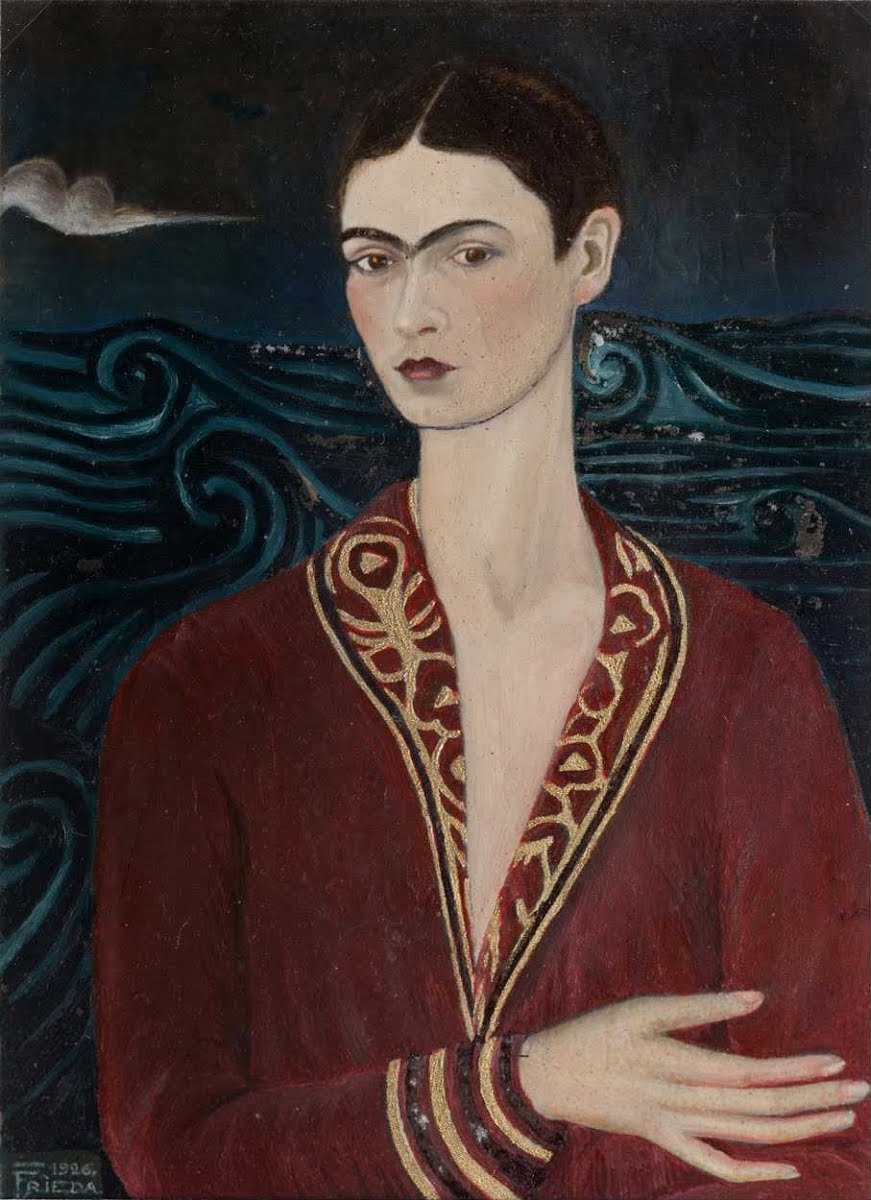ภาพเหมือนตัวเองในชุดกำมะหยี่ – Frida Kahlo (1926)