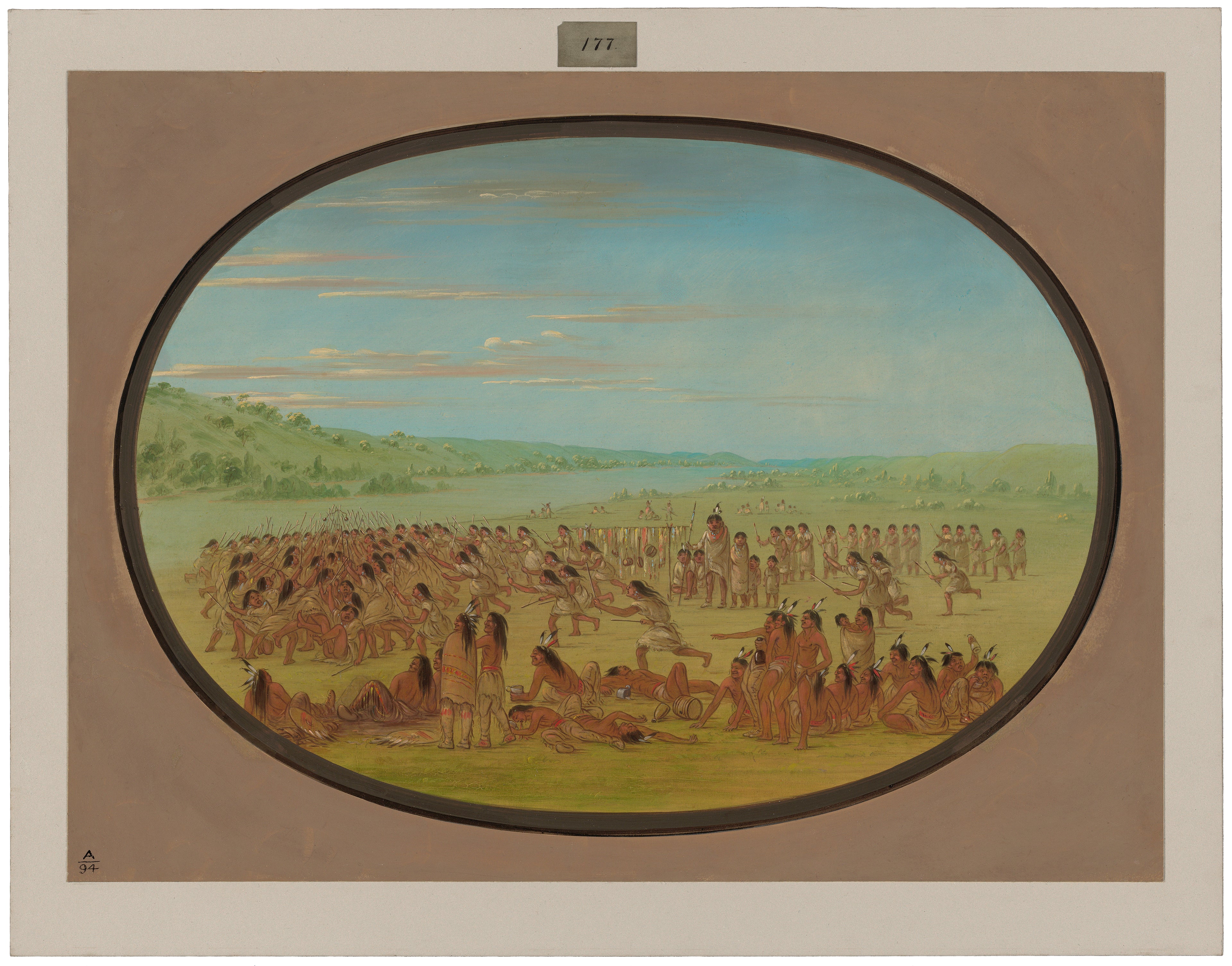 Jeu de balle des femmes - Sioux - George Catlin