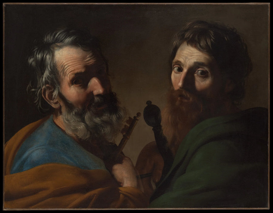 Saints Pierre et Paul - Bartolomeo Manfredi image 1 reproduction artisanale de tableau