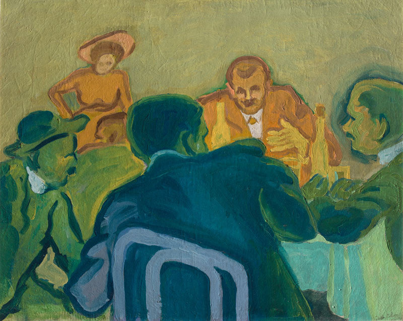 Les Joueurs, Bohumil Kubišta, 1909