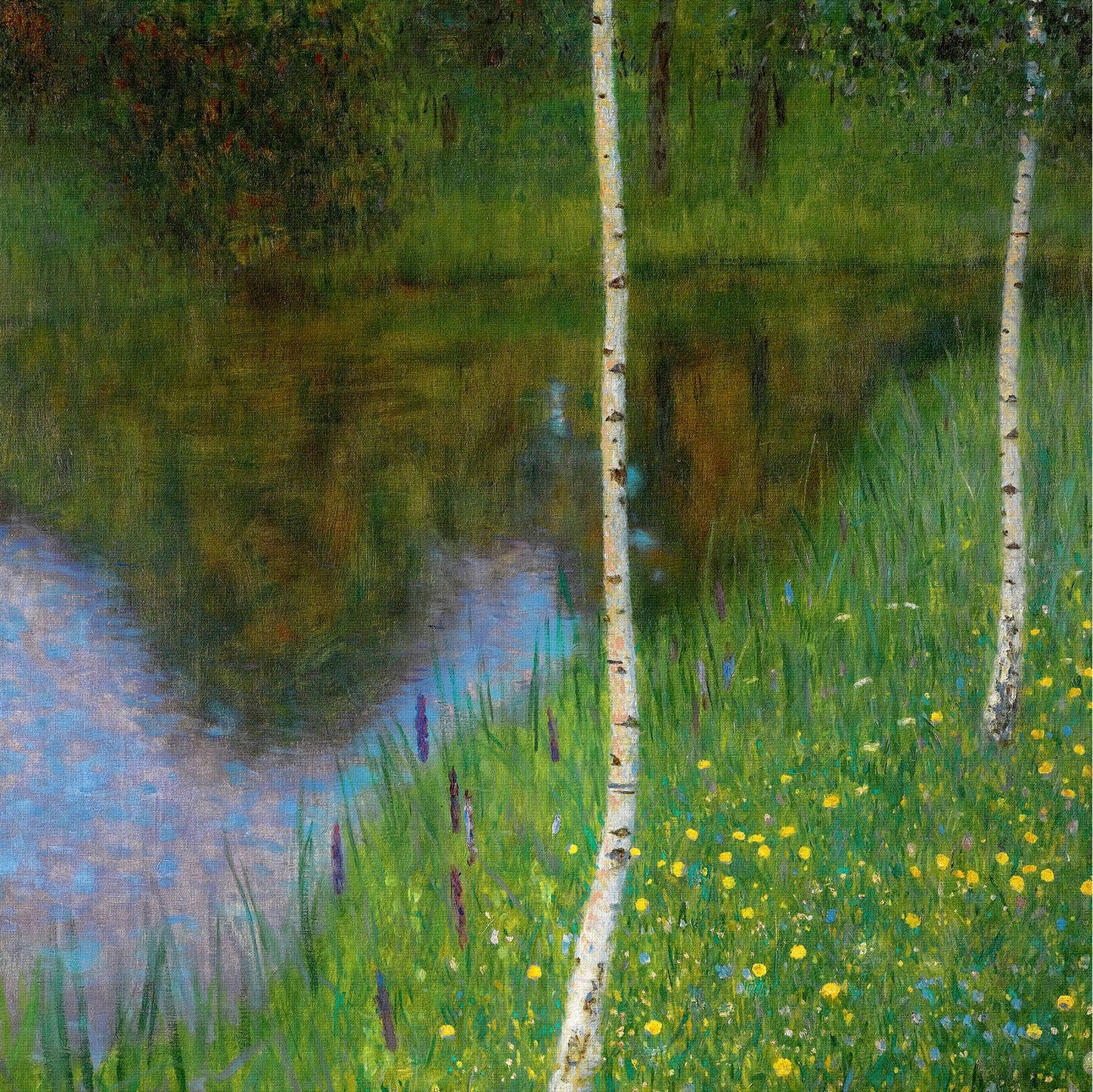🌳 ริมทะเลสาบกับต้นเบิร์ช – Gustav Klimt (ประมาณปี 1901)