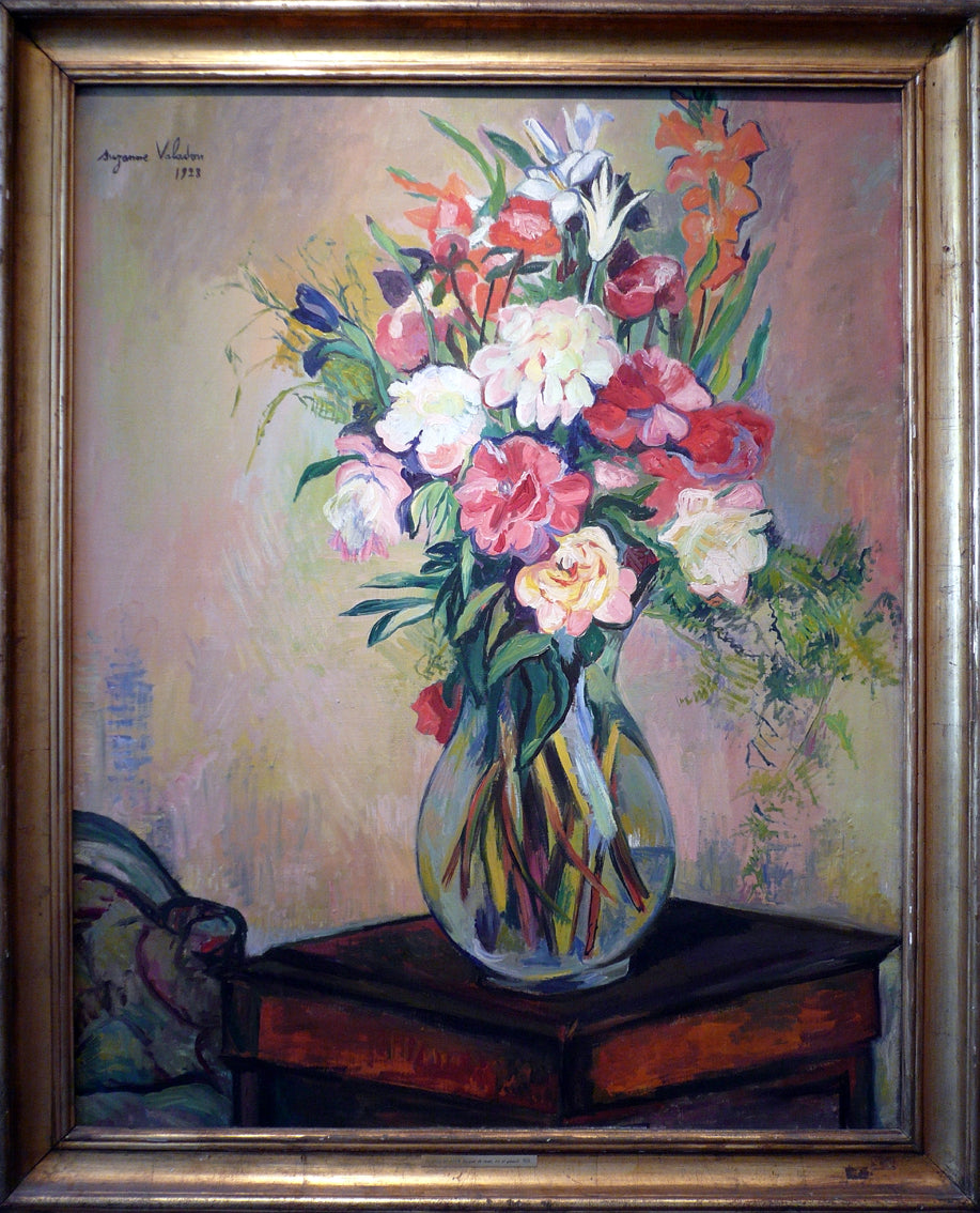 Bouquet de roses, iris et glaïeuls — Suzanne Valadon