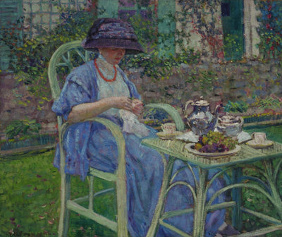 Petit-déjeuner dans le jardin - Frederick Carl Frieseke - Alpha Reproduction