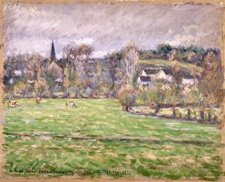 Reproduction du tableau « Vue de Bazincourt - Camille Pissarro » par Alpha Reproduction en peinture à l’huile