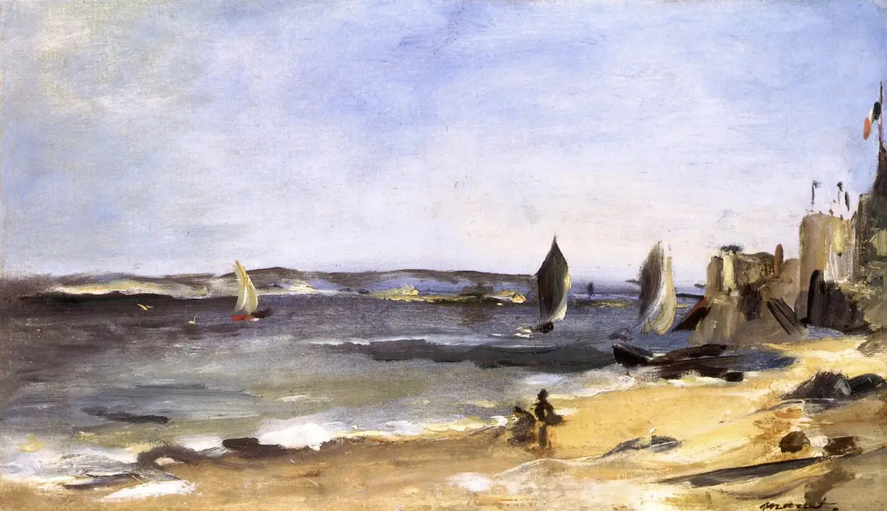 Reproduction du tableau « Arcachon, beau temps - Édouard Manet » par Alpha Reproduction en peinture à l’huile
