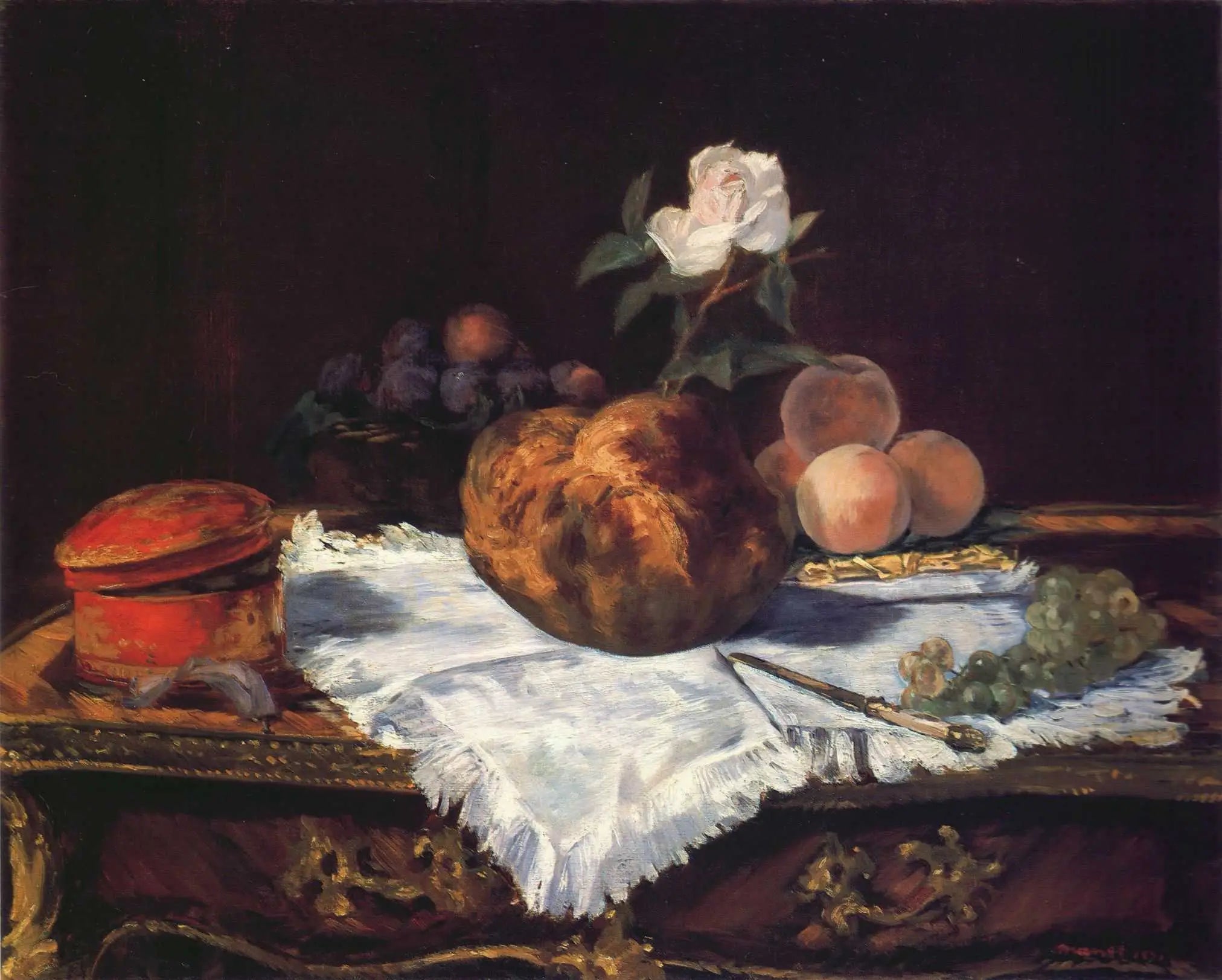 Reproduction du tableau « La Brioche - Édouard Manet » par Alpha Reproduction en peinture à l’huile