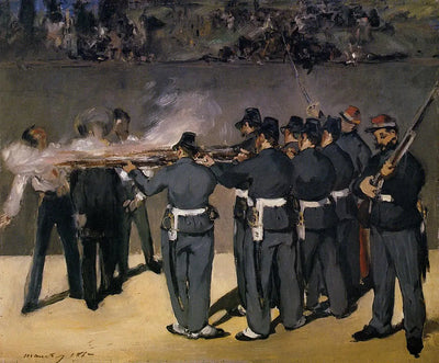 Reproduction du tableau « Exécution de l'Empereur Maximilien du Mexique - Édouard Manet » par Alpha Reproduction en peinture à l’huile