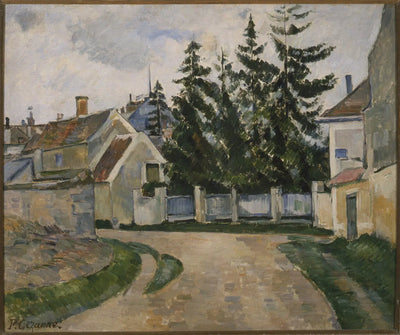 Reproduction du tableau « Maisons et sapins - Paul Cézanne » par Alpha Reproduction en peinture à l’huile
