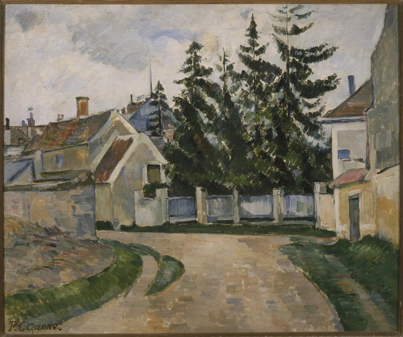 บ้านและต้นสน - Paul Cézanne