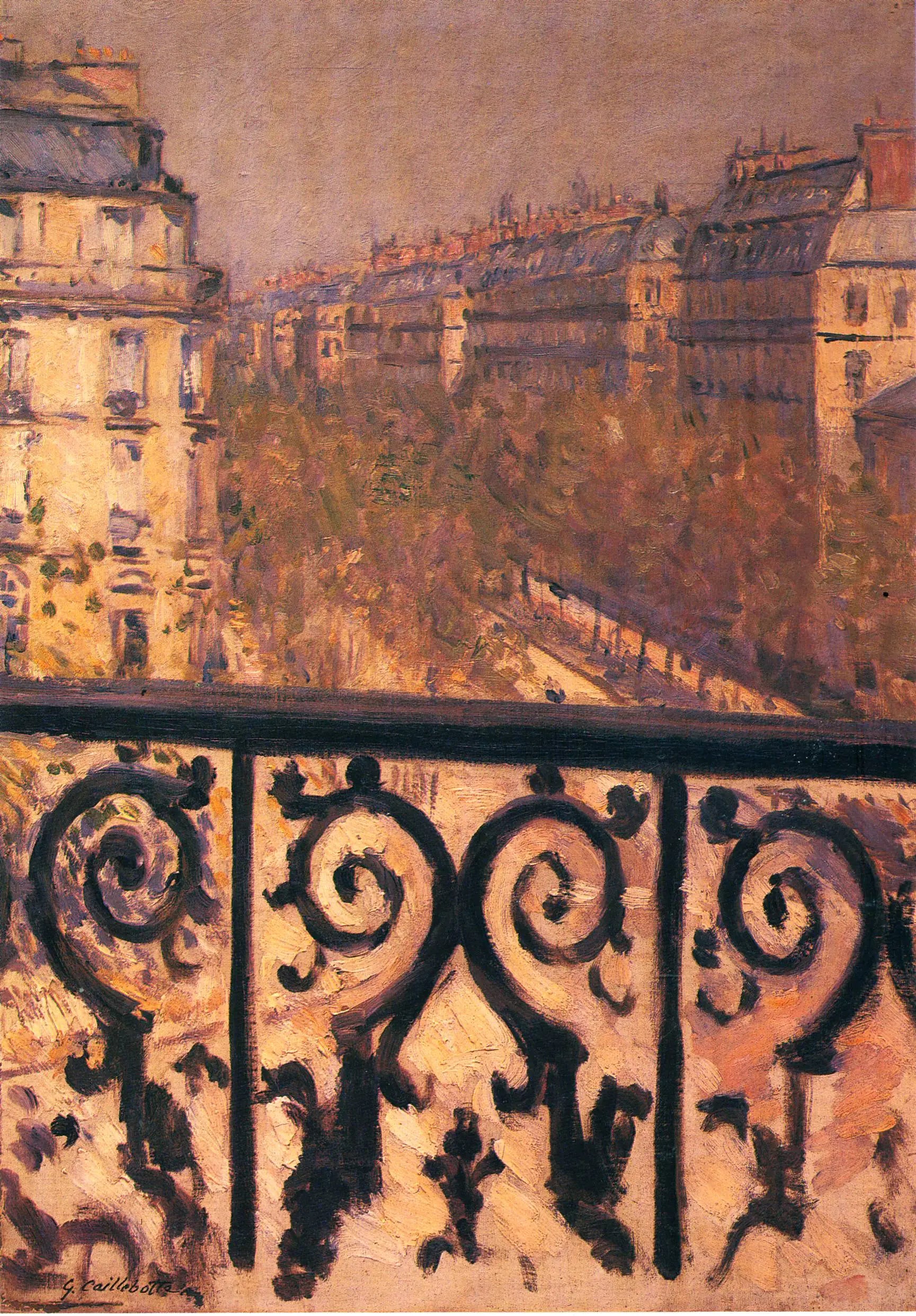 Reproduction du tableau « Un balcon à Paris - Gustave Caillebotte » par Alpha Reproduction en peinture à l’huile