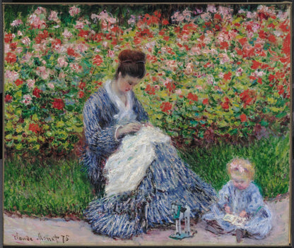 🌼 Camille Monet และเด็กในสวน – Claude Monet (1875)