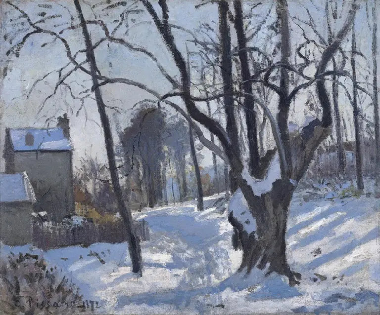 ถนนของ Creux, Louveciennes, หิมะ - Camille Pissarro