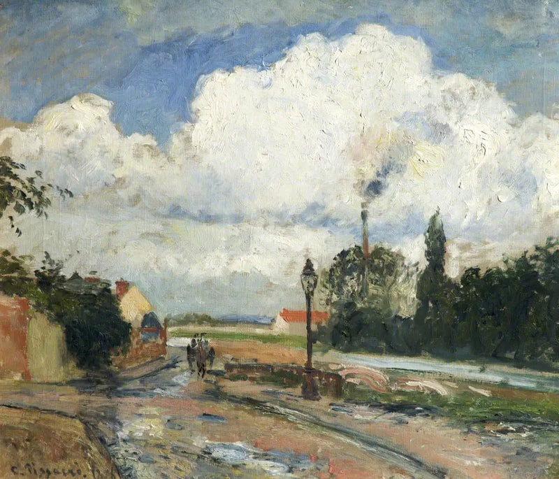 หลังฝนตก, ท่าเรือ Pothuis ที่ Pontoise - Camille Pissarro