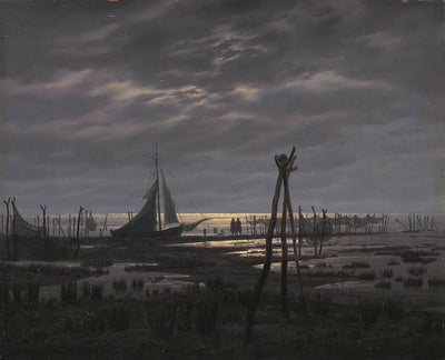 Reproduction du tableau « Plage marécageuse - Caspar David Friedrich » par Alpha Reproduction en peinture à l’huile