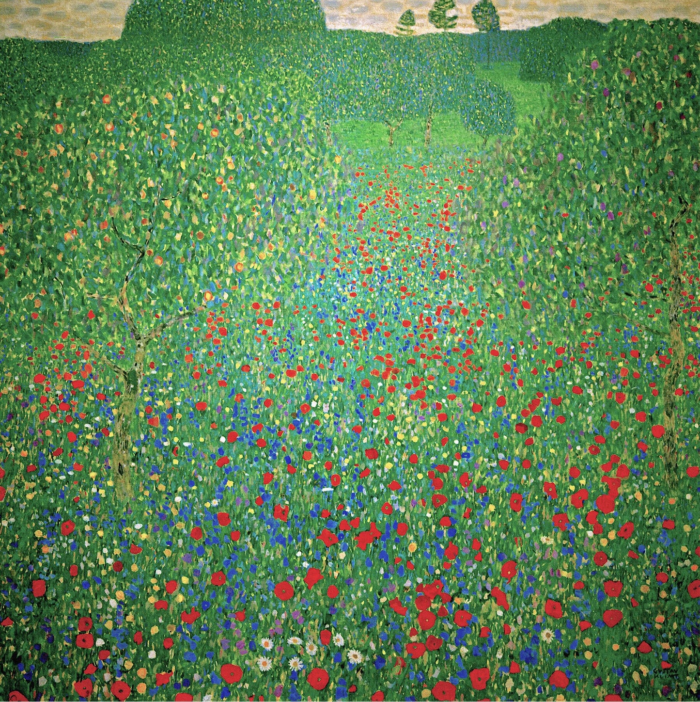 🌸🌿 ทุ่งดอกป๊อปปี้ – Gustav Klimt (ประมาณปี 1907)