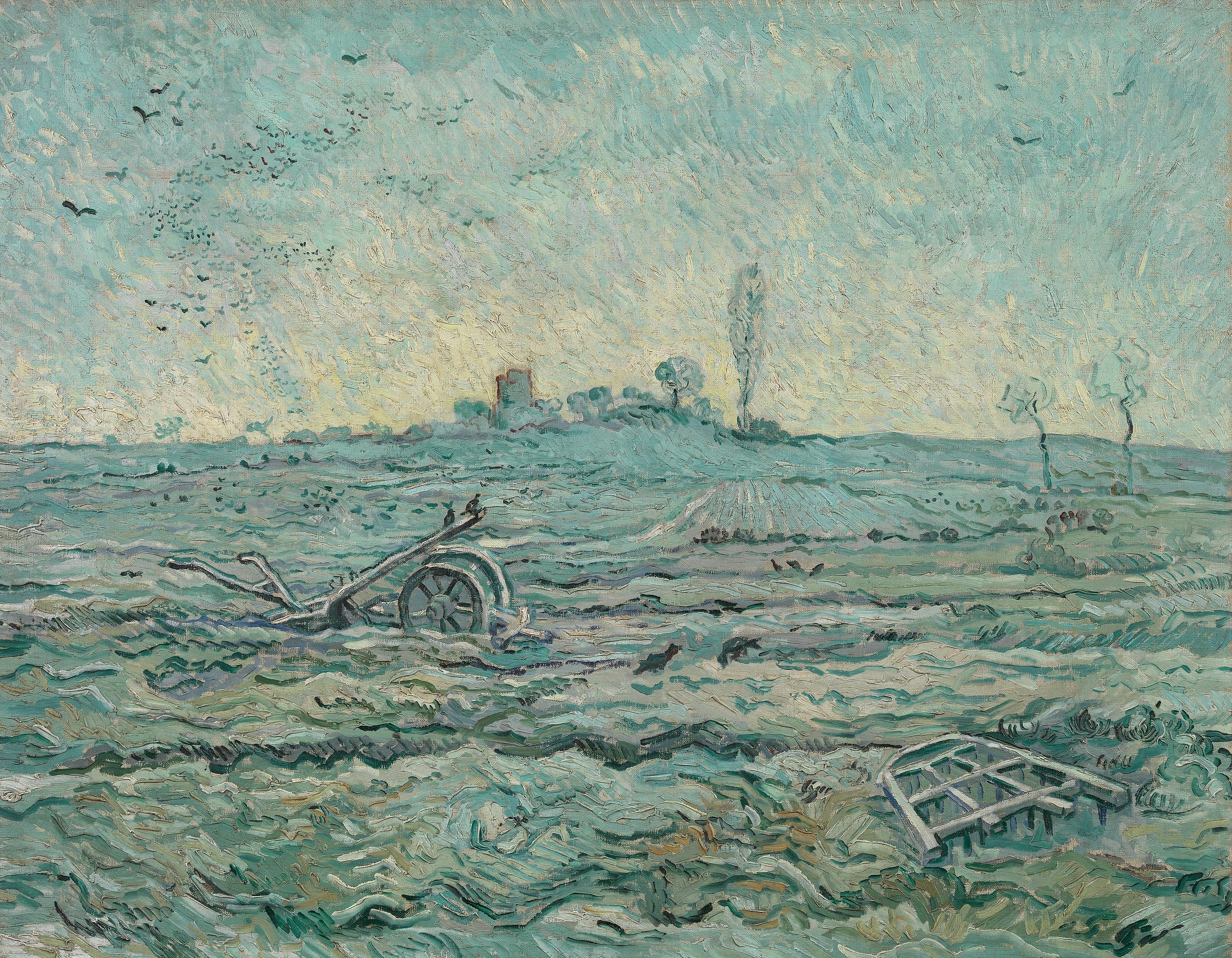 ทุ่งหิมะพร้อมเครื่องหว่าน - Vincent van Gogh