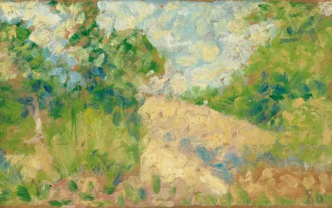 Reproduction du tableau « Paysage rose - Georges Seurat » par Alpha Reproduction en peinture à l’huile