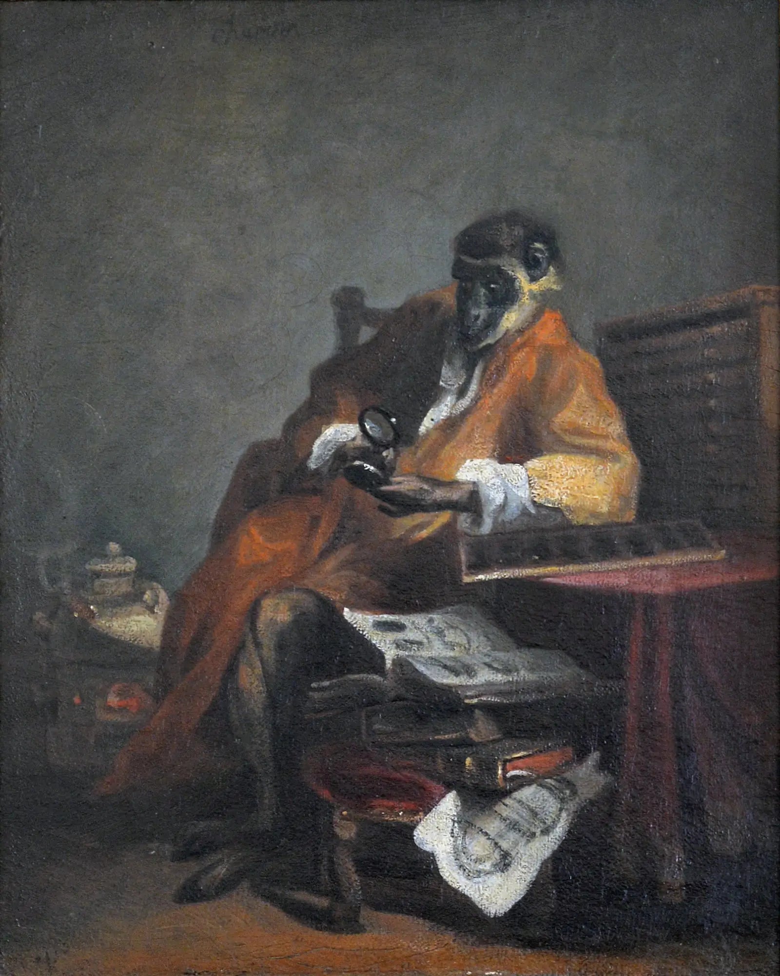 Le Singe antiquaire - Jean Siméon Chardin - Alpha Reproduction