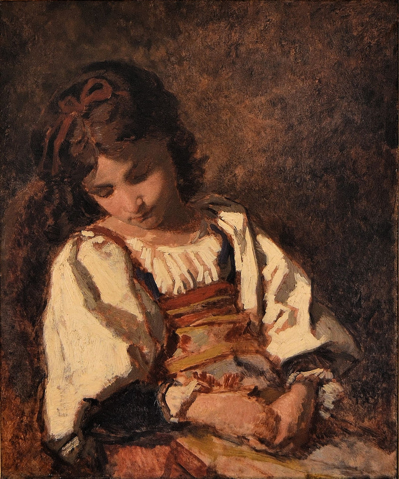 Jeune fille endormie - Thomas Couture