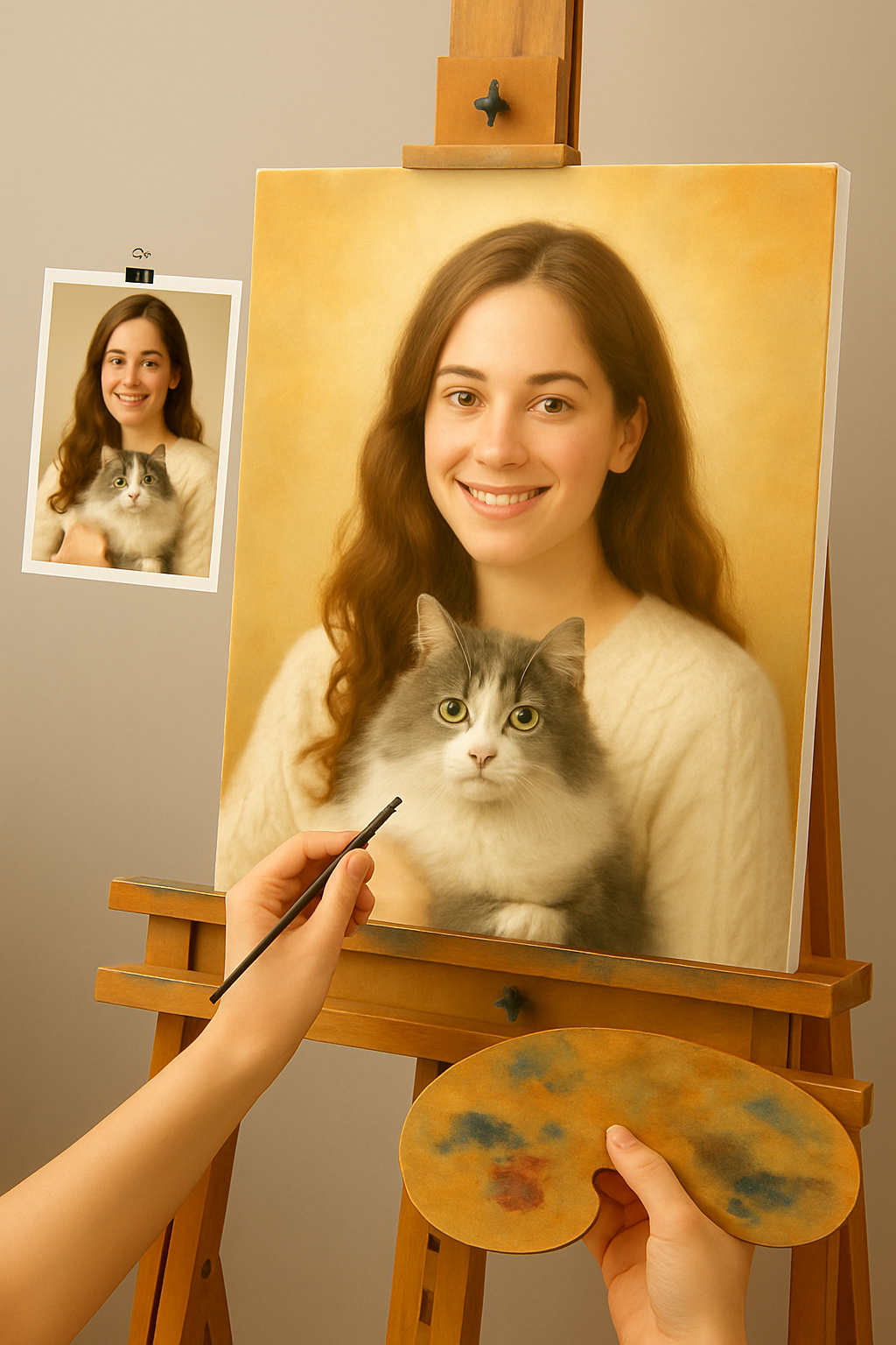 🎨 ภาพวาดสัตว์และบุคคล ภาพเหมือนปรับแต่งได้ – ภาพวาดสีน้ำมันเอกลักษณ์