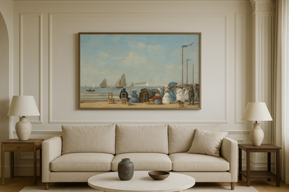 🏖️ ฉากชายหาดที่ทรูวิลล์ – Eugène Boudin (1863)