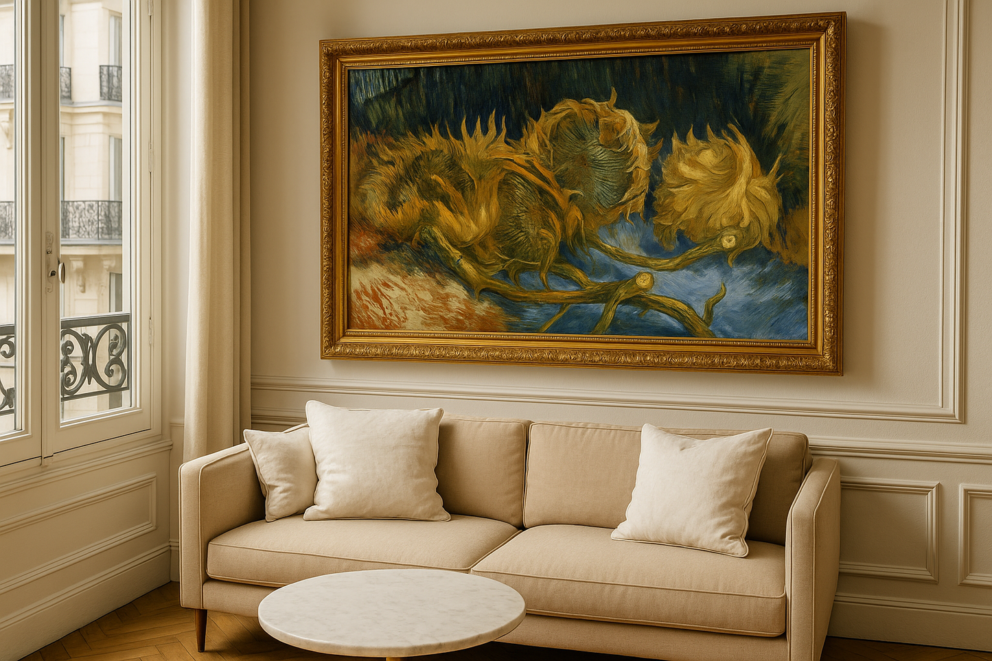 🌻 ทานตะวันสี่ดอกที่เหี่ยวเฉา – Vincent van Gogh (1887)