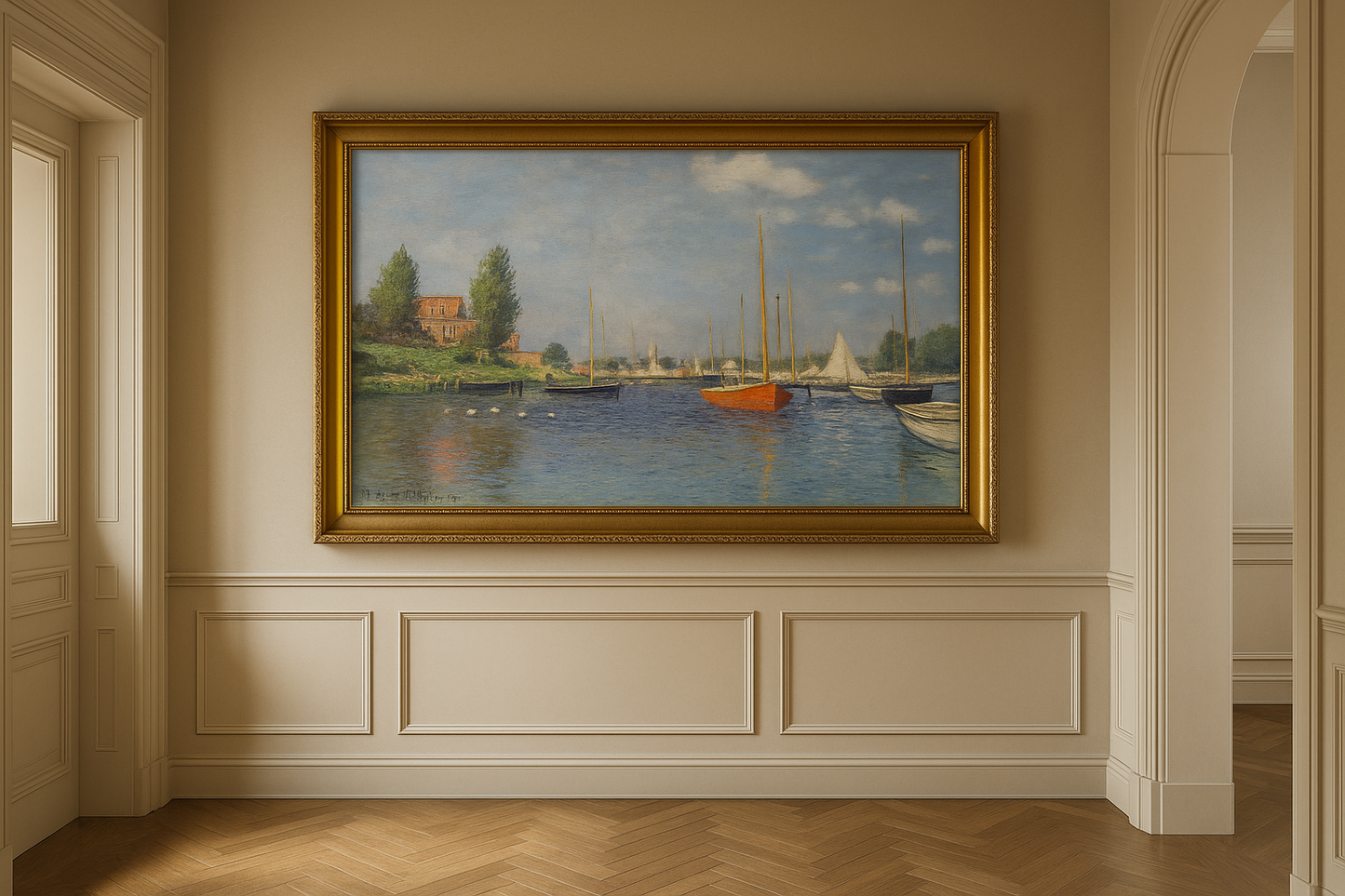 ⛵ เรือสีแดงที่ Argenteuil – Claude Monet (1875)