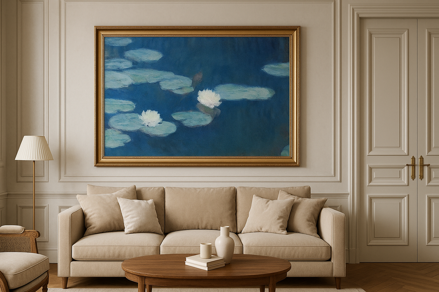 บัวสีน้ำเงิน – Claude Monet (ประมาณปี 1906)