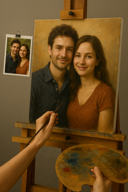 💑 ภาพวาดคู่รักที่ปรับแต่งได้ – ภาพวาดสีน้ำมันที่ไม่เหมือนใครและเต็มไปด้วยอารมณ์
