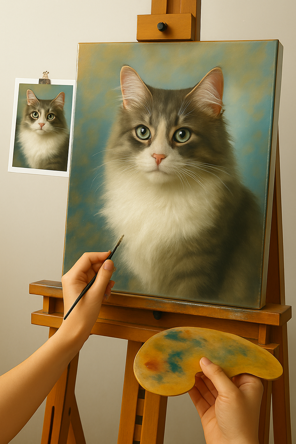 🎨 ภาพวาดเหมือนแมว ปรับแต่งได้ – ภาพวาดสีน้ำมันเอกลักษณ์