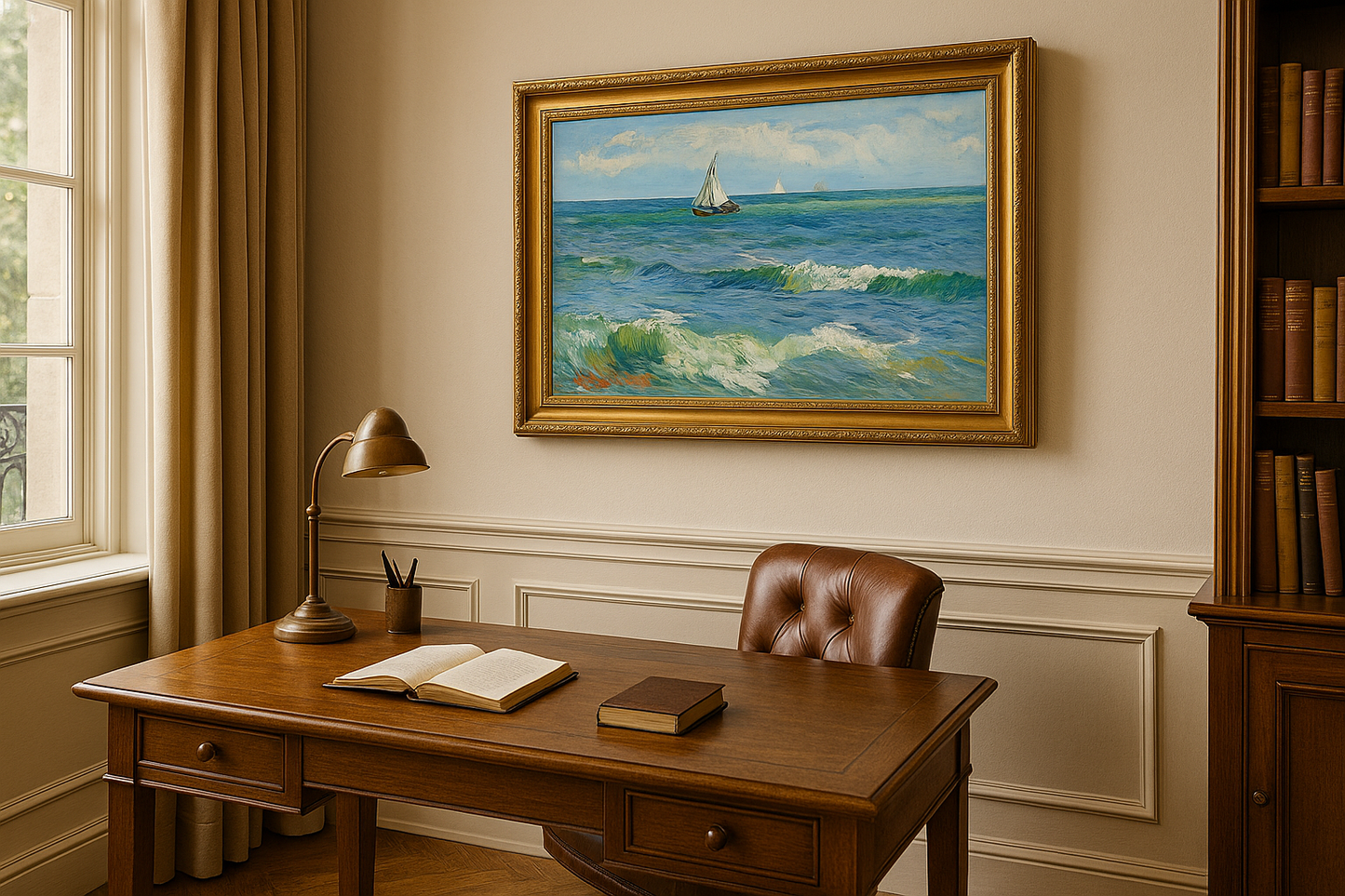 🌊 ทะเลที่ Saintes-Maries-de-la-Mer – Vincent van Gogh (1888)