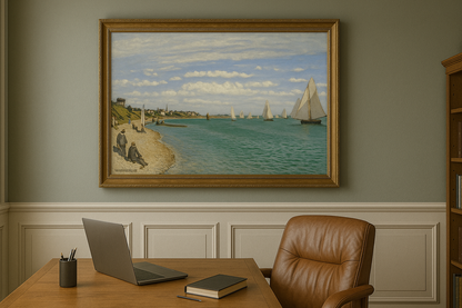 ⛵ การแข่งขันเรือใบที่ Sainte-Adresse – Claude Monet (1867)