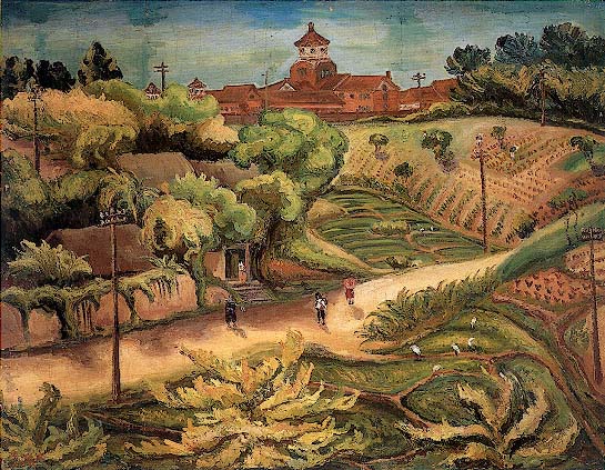 Lycée de Tamsui, Chen Cheng-po, 1936, huile sur toile