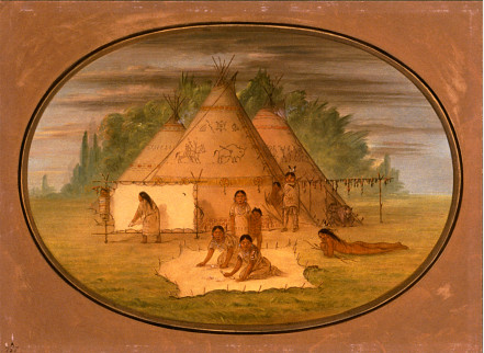 Village de Cheyenne - George Catlin