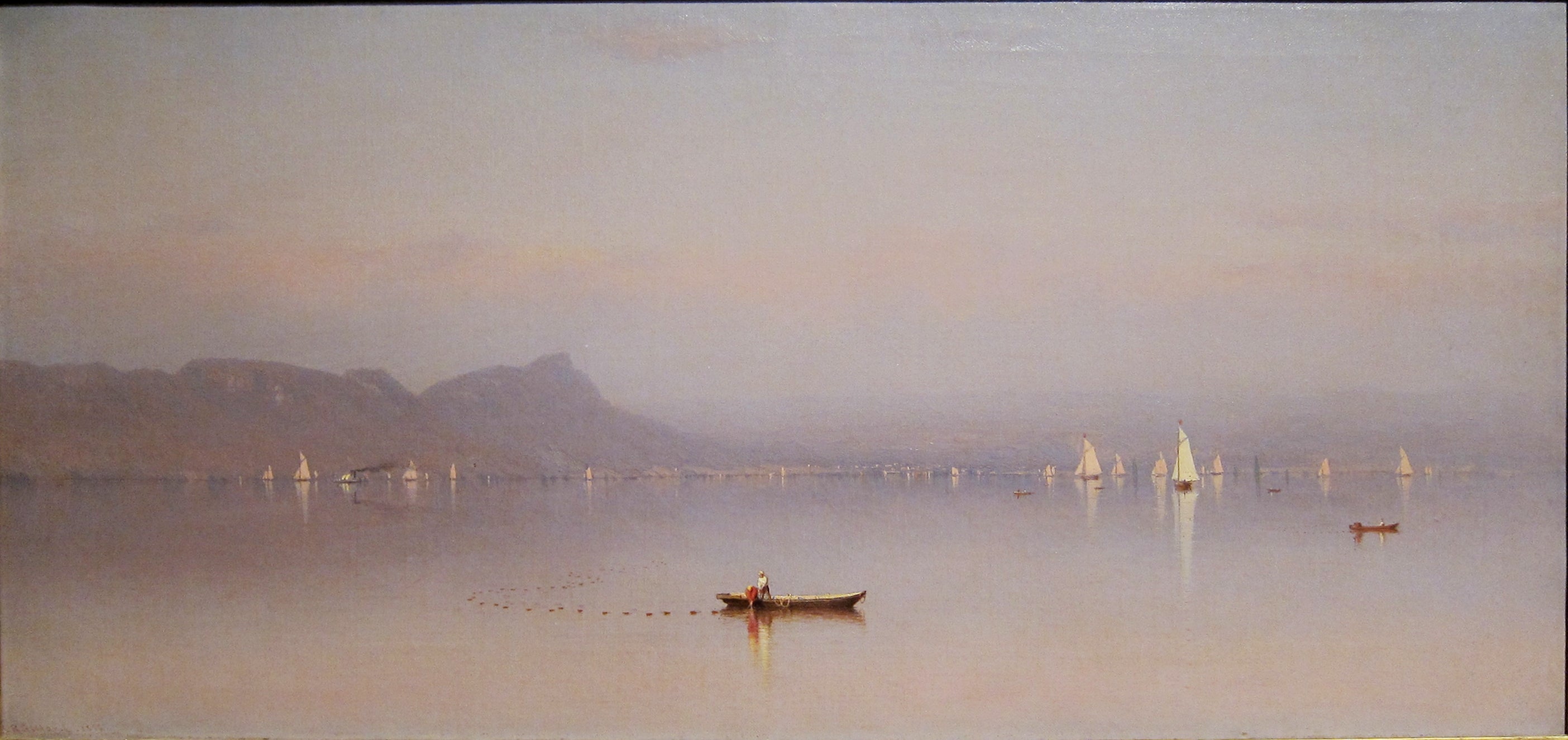 Matinée dans l'Hudson, baie Haverstraw - Sanford Robinson Gifford