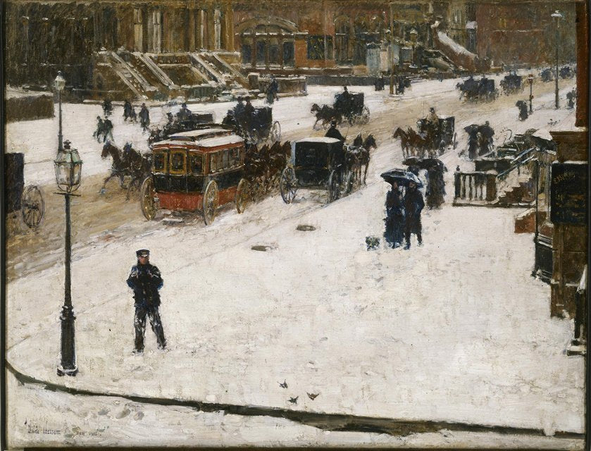 La Cinquième Avenue en hiver - Childe Hassam