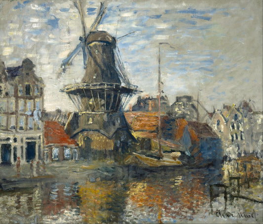 โรงสีบนคลอง Onbekende Gracht ที่อัมสเตอร์ดัม โดย Claude Monet (1871