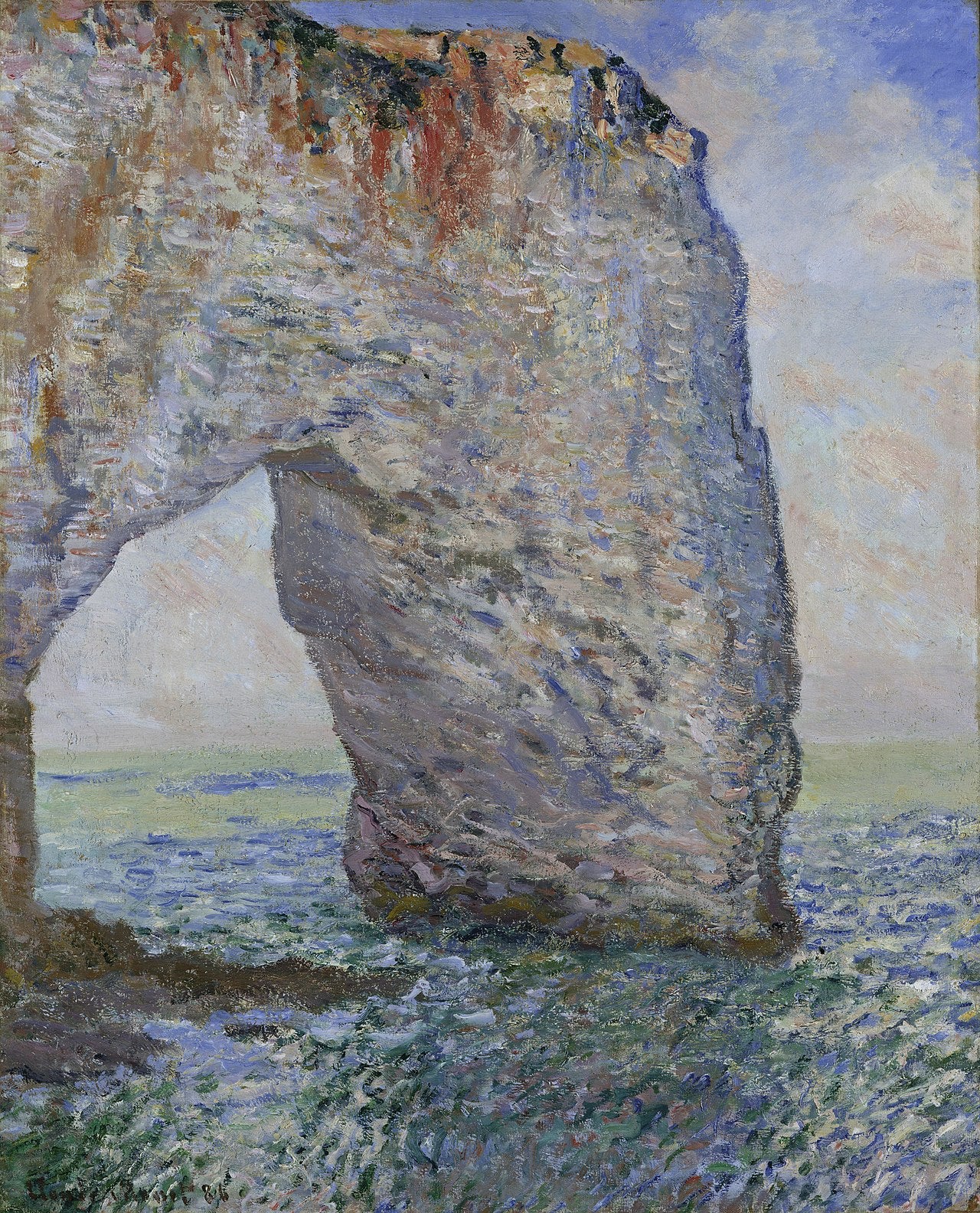🌊 La Manneporte ใกล้ Étretat – Claude Monet (ประมาณ 1883–1886