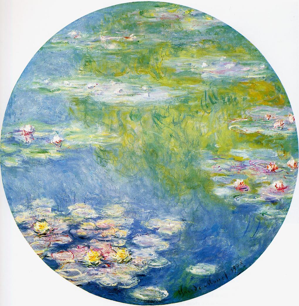 🎨 ดอกบัว, 1908 – Claude Monet (เวอร์ชันวงกลม)