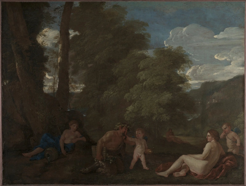 ทัศนียภาพพร้อมนางเงือกและซาเทียร์ - Nicolas Poussin
