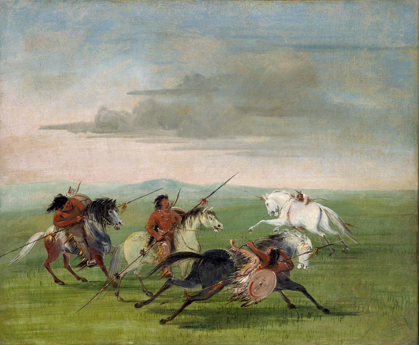 Les prouesses équestres des Comanches - George Catlin