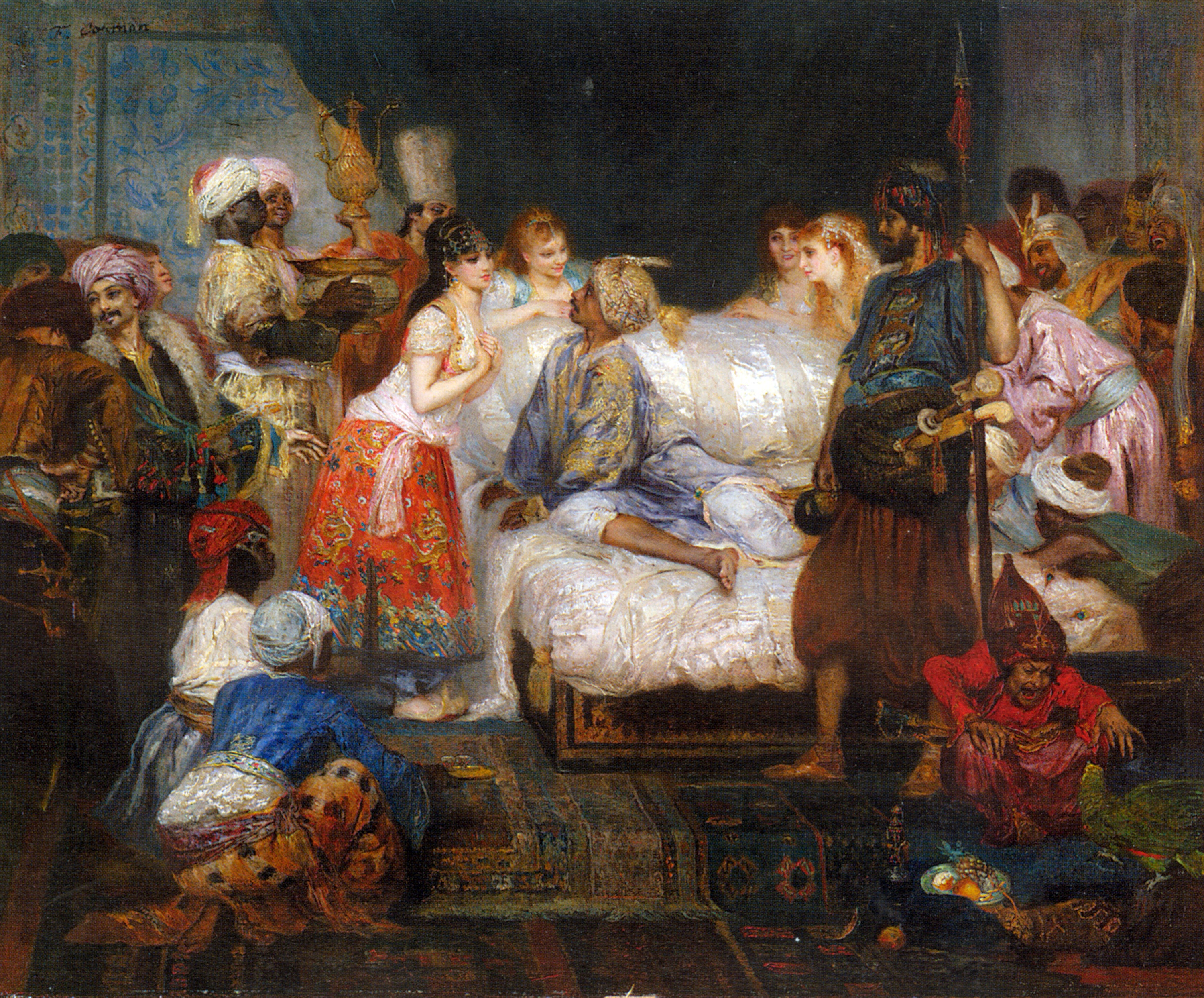 Le harem, scène des Mille et Une nuits - Fernand Cormon