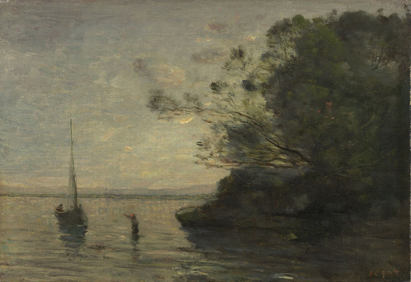 Soirée sur le lac - Jean-Baptiste Camille Corot