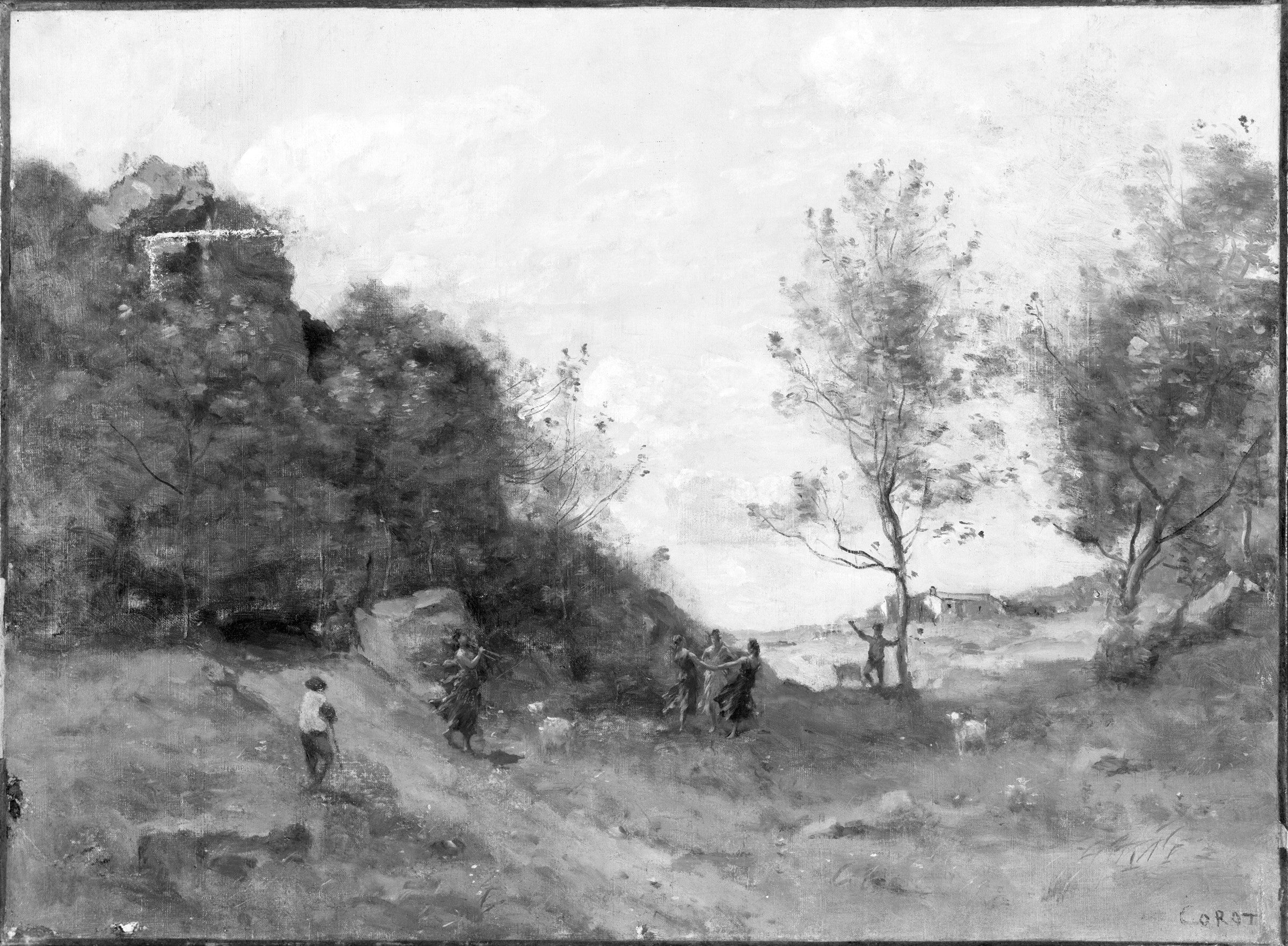 Chevrier dans un paysage - Jean-Baptiste Camille Corot